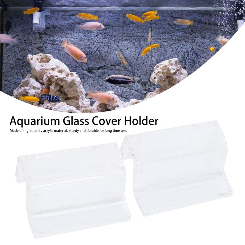 Pssopp 4Pcs Aquarium Glass Cover Clip Acrylic Glass Cover Support Holder Universal Fish Tank Lid Clips with Screws - PawsPlanet Australia