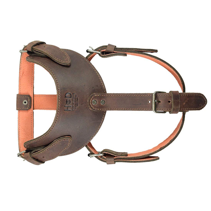 [Australia] - Hide & Drink, Thick Leather Adjustable Dog Harness, No-Pull Pet Harness, Outdoor Pet Vest, Handmade Includes 101 Year Warranty :: Bourbon Brown 