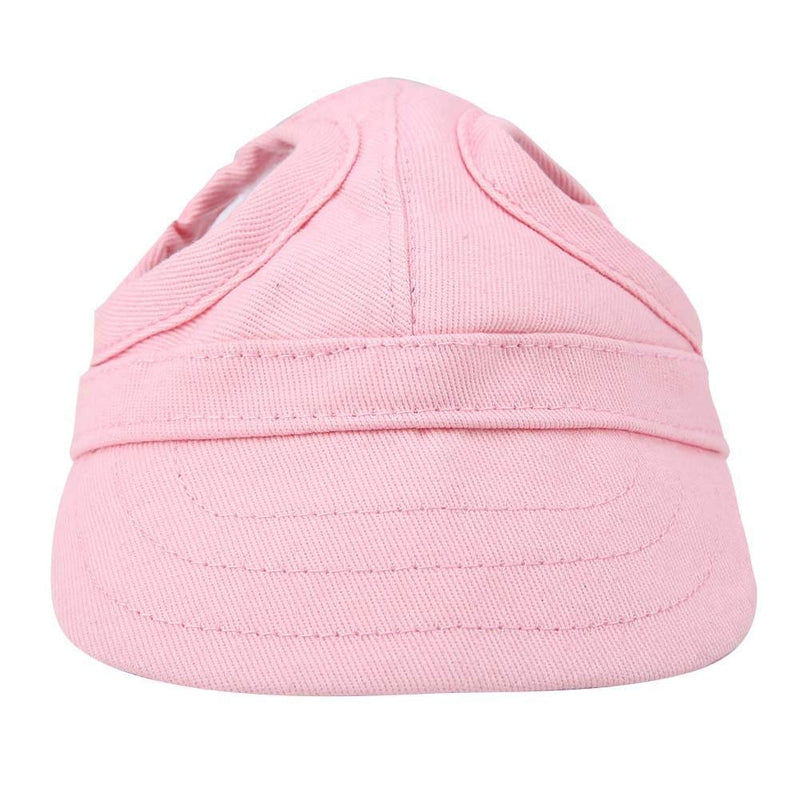 Fdit Pet Dog Cat Baseball Outdoor Cap Sunbonnet Adjustable Stripe Summer Travel Sport Hat (M-Pink) M Pink - PawsPlanet Australia