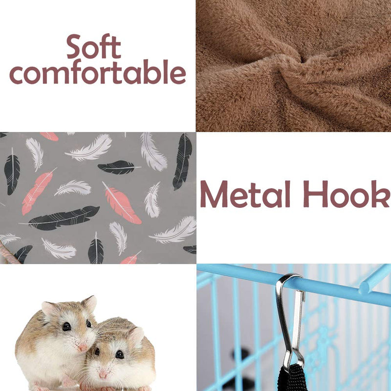 STTQYB Small Pet Cage Hammock, Hanging Bed for Small Animals Pet Cage Hammock Accessories Bedding for Chinchilla Parrot Sugar Glider Ferrets Rat Hamster Rat Playing Sleeping Flamingo - PawsPlanet Australia