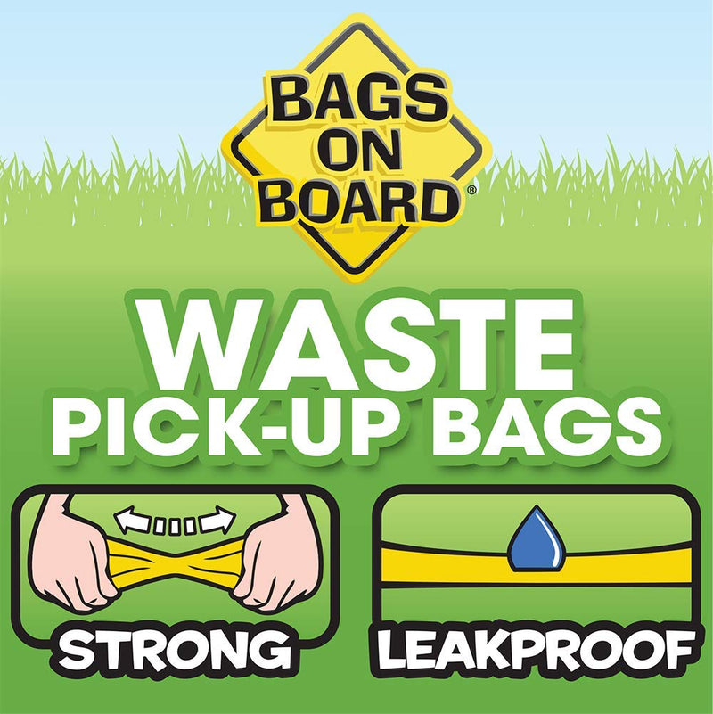 [Australia] - Bags on Board Dog Poop Bags | Strong, Leak Proof Dog Waste Bags | 9 x14 Inch Assorted Color Bags 140 Bags Rainbow 