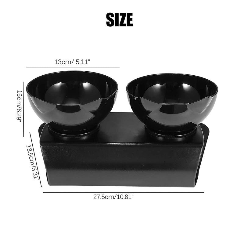 Cat Bowls with 15 ° Incline Angle, Cat Bowls with Stand, Pet Water Bowls with Anti-slip Design Black - PawsPlanet Australia