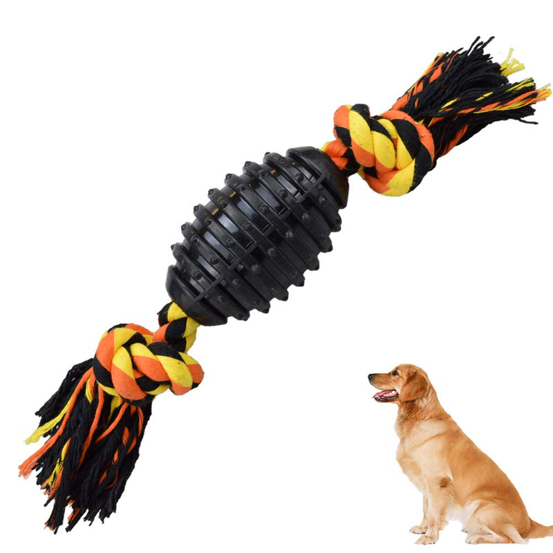 Durable Dog Chew Toys Strong Rubber Chew Toy with Rope Interactive Pet Toys Puppy Teething Toy for Aggressive Chewers Big Medium and Large Dogs - PawsPlanet Australia