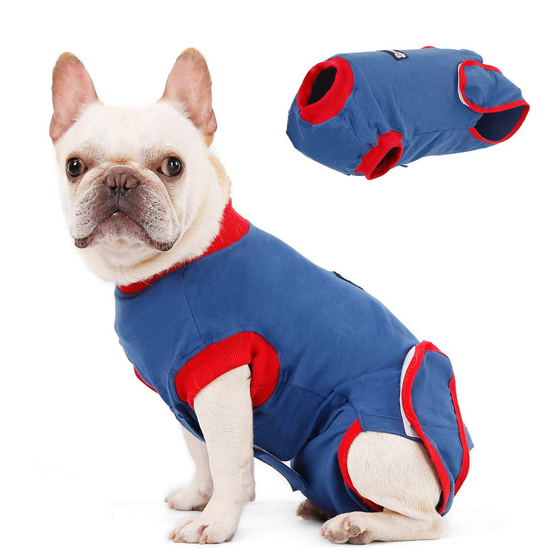 Komate Dog Recovery Suit for Surgery Pet Recovery Surgical Clothes Puppy Wear E-collar Alternative Dog Suit for Medical Surgery Prevent Licking and Biting Pet Recovery Suit (S (length 32-37cm)) S (length 32-37cm) - PawsPlanet Australia