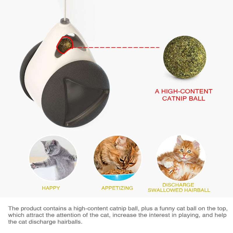 MOMSIV Cat Toy,Interactive Toys for Indoor Cats with Ball Black ball, Cats Kitten Toys with Food Dispenser Puzzle Entertainment Self Rotating Toys,interactive Rotating Mode cat supplies - PawsPlanet Australia