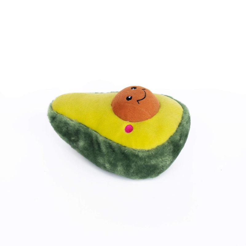 [Australia] - ZippyPaws Nomnomz Avocado Dog Toy - Soft Plush Squeaker Toy for Small, Medium, Large Dogs 