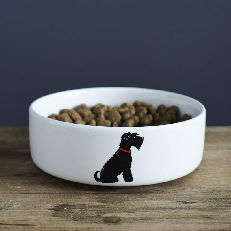 Sweet William Schnauzer (Black) Small Dog Bowl - PawsPlanet Australia