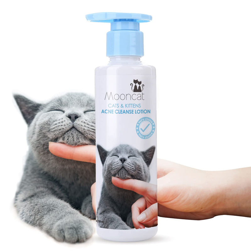 Mooncat Cats & Kittens Acne Cleanse Lotion | First Cuztomized Cat Acne Treatment | Pionner in Cat Care Stuff | Concentrated Solution For Cat Chin & Tail | Best Prevention for Cats Acne -5 fl oz(150ml) - PawsPlanet Australia