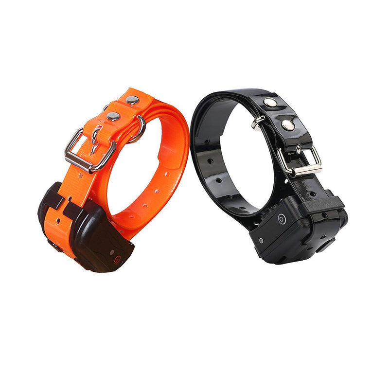 [Australia] - TrainPro 2-Pack Replacement Dog Training Shock Bark e Collar TPU Plastic Strap Band Buckle 3/4" Compatible with Garmin Dogtra SportDog Petsafe Petrainer PetTech and Most Training & Fence Systems. Black, Orange 