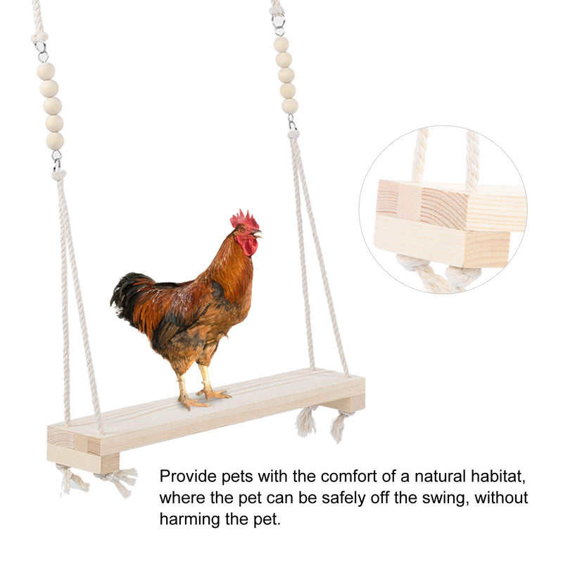 Chicken Swing Wooden Chicken Hanging Swing Toys Climbing Stand Ladder Training Toys for Hens Medium Large Bird Parrot - PawsPlanet Australia