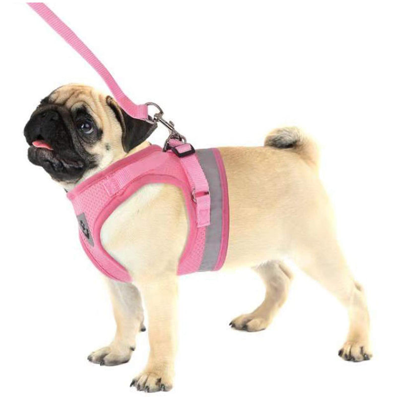 [Australia] - GAUTERF Cat Harness and Leash for Walking, Escape Proof Soft Adjustable Vest Harnesses for Cats Suitable Kitten and Puppy seat Belts Easy Control Breathable Reflective Strips Vest X-Small (Chest: 9.5" - 11") Pink 