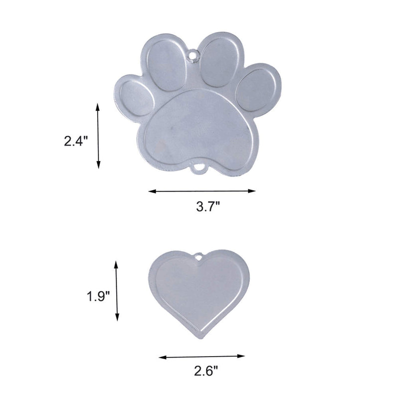 Pet Wind Chimes Gifts Paw Print Dog Memorial Wind Chimes with Heart Pendant - PawsPlanet Australia