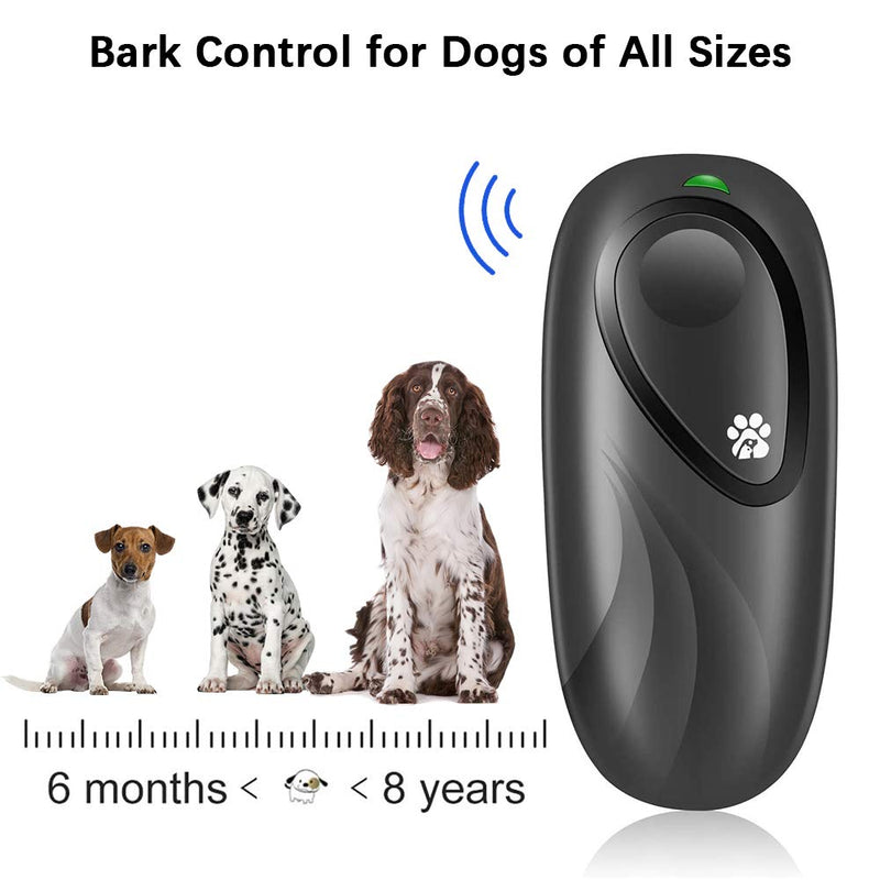 [Australia] - Anti Barking Device, 2 in 1Dog Training Aid Adjustable Frequency Ultrasonic Dog Bark Deterrent,16.4 Ft Effective Control Range with LED Indicator/Wrist Strap for Indoor Outdoor black 01 