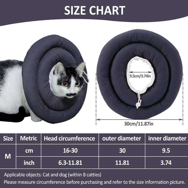 POHOVE Cat Recovery Collar,Adjustable Cat Cone Collar,After Surgery Pet Protective Collar,Dog Recovery Cone for Cats Puppy(Grey) Grey - PawsPlanet Australia