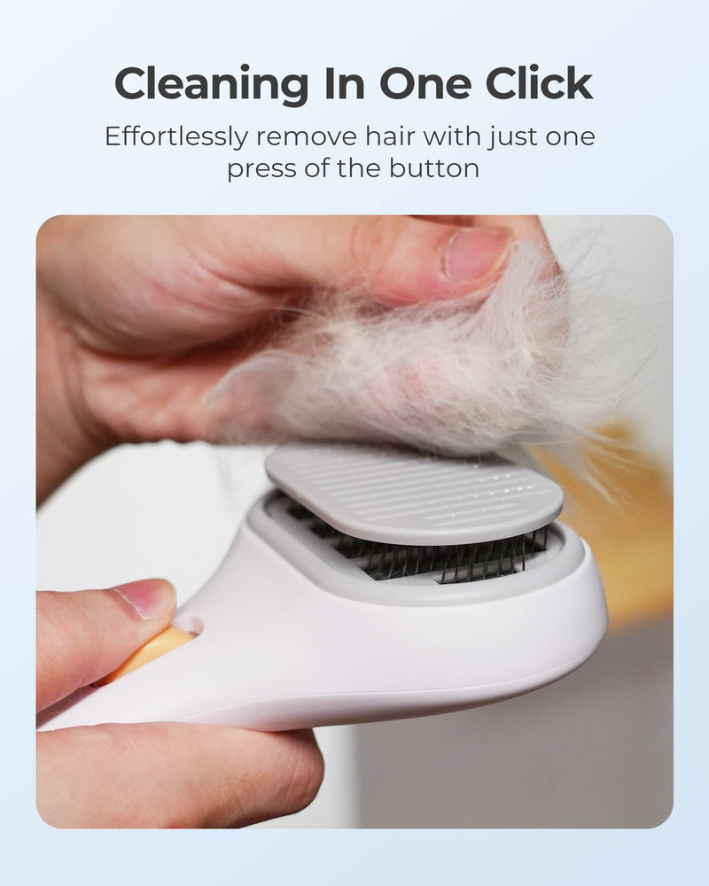 Donotu Cat Brushes for Domestic Cats, Cat Brush for Shedding Long or Short Haired Cats, Self-Cleaning Slicker Brush for Large, Medium and Small Dogs, Pet Grooming Tool Single Head Grey - PawsPlanet Australia