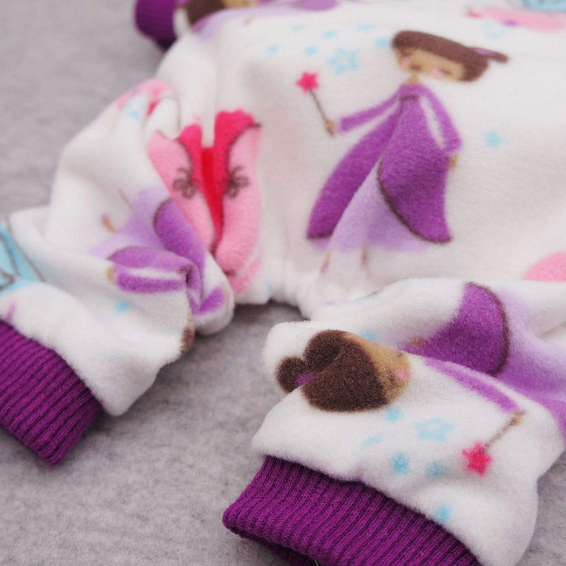 [Australia] - Fitwarm Fairy Pet Clothes for Dog Pajamas Onesies Cat Outfits Jumpsuits Fleece Purple XXL 