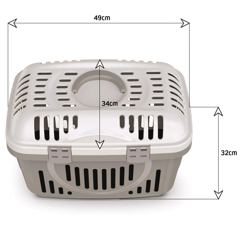 Blue & Transparent Lid Pet Dog Puppy Cat Carriers Basket Bag Cage Portable Travel Kennel Training Box Blue/Transparent - PawsPlanet Australia