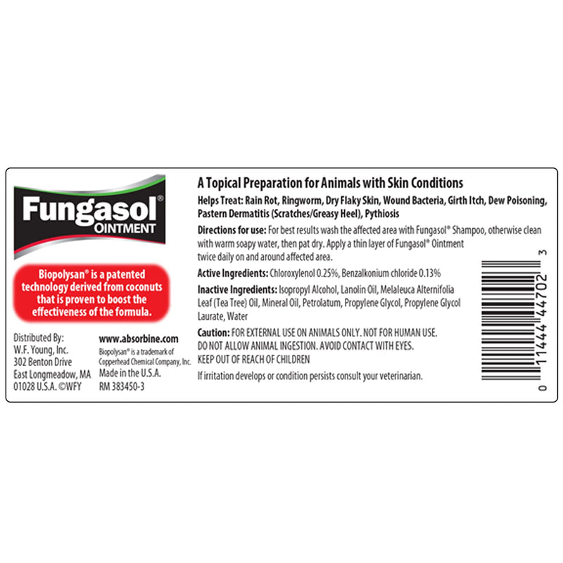 Absorbine Fungasol Ointment, Treats Horse Skin Conditions, 13oz - PawsPlanet Australia