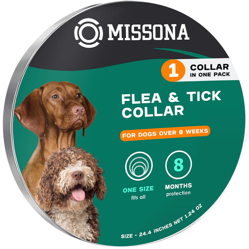 Flea Collar for Dogs Small and Large/Natural Flea and Tick Prevention for Puppy with Essential Oil Protection and Treatment, Adjustable Size and Random Design Pack of 1 Grey - PawsPlanet Australia