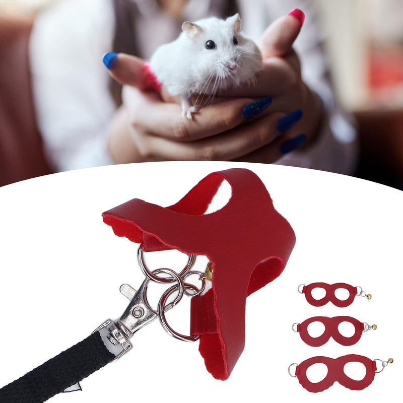BAOFUYA Hamster Harness and Leash Set No Pull Guinea Pig Striped Harness Hamster Harness Vest or Ferret, Iguana, Hamster, Bearded Dragon Red 1 Piece Red - PawsPlanet Australia