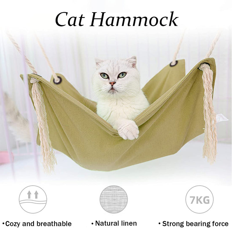 Hamiledyi Cat Hammock for Cage,Pet Cage Hammock Small Animal Hanging Adjustable Soft Bed for Kittens/Puppies/Rabbits/Guinea Pigs/Ferrets/Chinchillas Sleeping Resting(Hold Up to 15lbs) - PawsPlanet Australia