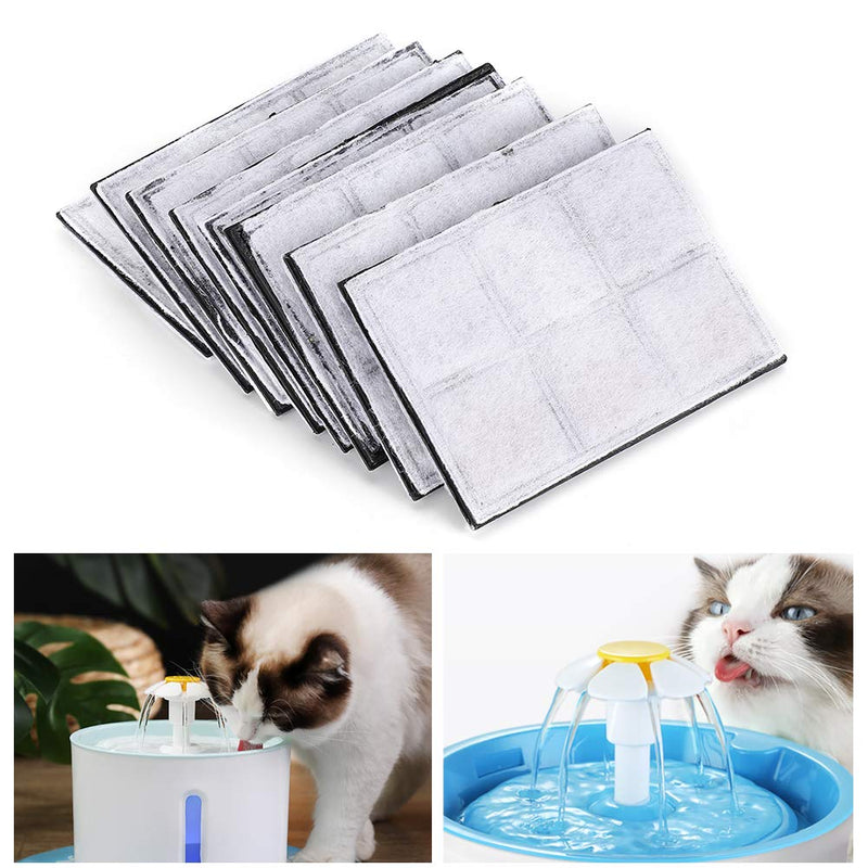 8Pcs Pet Electric water circulation filtering Electric Drinker Intelligent Automatic silent drinking Water Fountain water dispenser Filter Replacement Use with Water for dogs cats pets animals (#1) #1 - PawsPlanet Australia