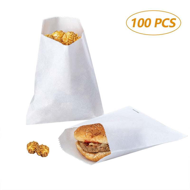 Clear Glassine Paper Cookie Bags 5 X 7 Inch, 100 Pack Lined Paper Gourmet Bags Snack Popcorn Chocolate Wrapper Bag for Wedding Party Xmas Holiday 5" x 7" - PawsPlanet Australia