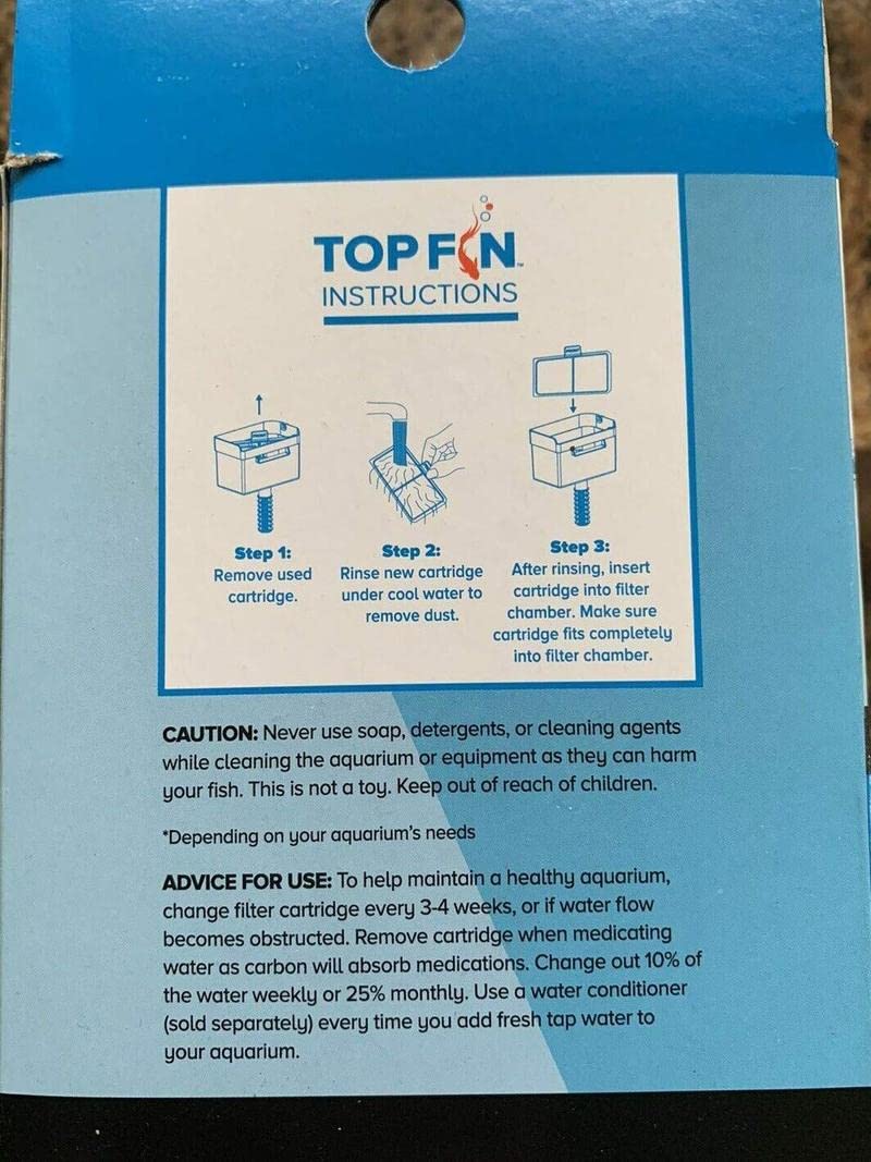 Top Fin Тор Fіn Fіsh Тank Еlеmеnt Fіltег Сaгbоn Сaгtгіdgеs ЕF-S 6 Моnth Suррlу 2.1 х 3.7 - PawsPlanet Australia