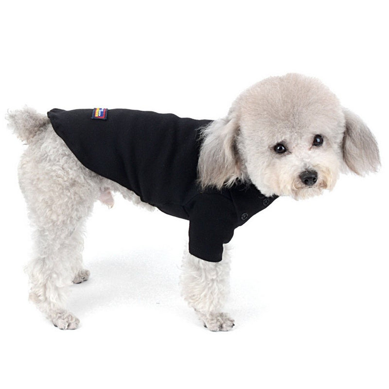 [Australia] - SMALLLEE_LUCKY_STORE Pet T Shirts for Small Dog & Puppies Large Black 