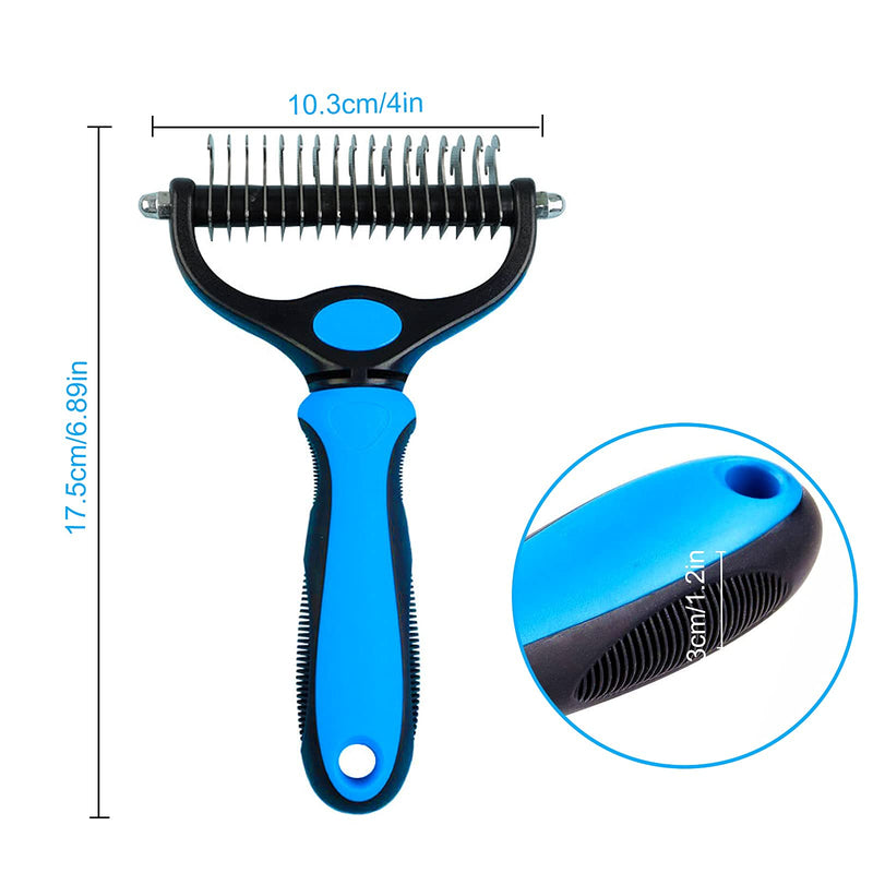 JJW Undercoat Brush Premium Dog Brush & Cat Brush Undercoat Brush for Dogs & Cats, de-matting curry comb for dogs and cats with medium to long hair. (Pet Comb) Pet Comb - PawsPlanet Australia