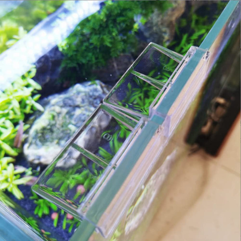 20Pcs Aquarium Glass Cover Clip Acrylic Universal Lid Clips for Rimless Aquariums Clear Color Acrylic Aquarium Glass Cover Holder 5mm - PawsPlanet Australia