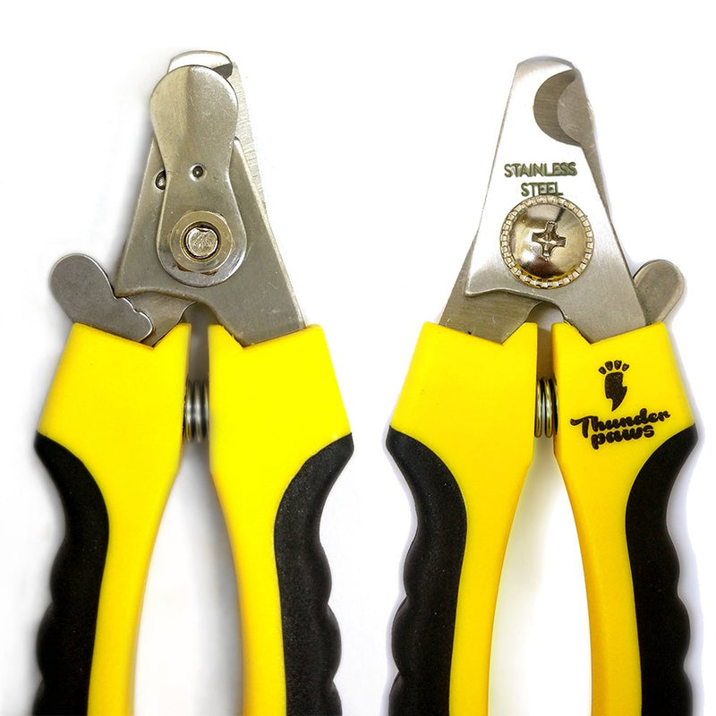 Thunderpaws Professional Dog Claw Clippers with Guard, Safety Lock and Nail File (Medium to Large, Yellow) Small to Medium - PawsPlanet Australia