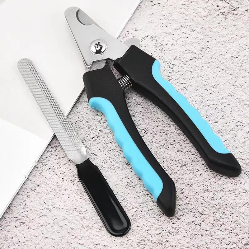 LauCentral Professional Claw Scissors for Dogs and Cats with Nail File Stainless Steel Claw Clippers High Quality Claw Care Cutter for Pets Large Nail Clippers With Safety Protection - PawsPlanet Australia