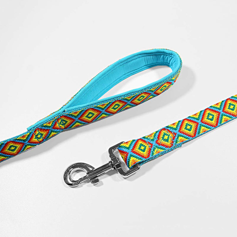 [Australia] - 6ft Strong Dog Leash in Floral Pattern,Heavy Duty Nylon Webbing Leashes for Large Dogs or Medium Dogs,New Pet Gift,Durable Puppy Training Lead Tribal 