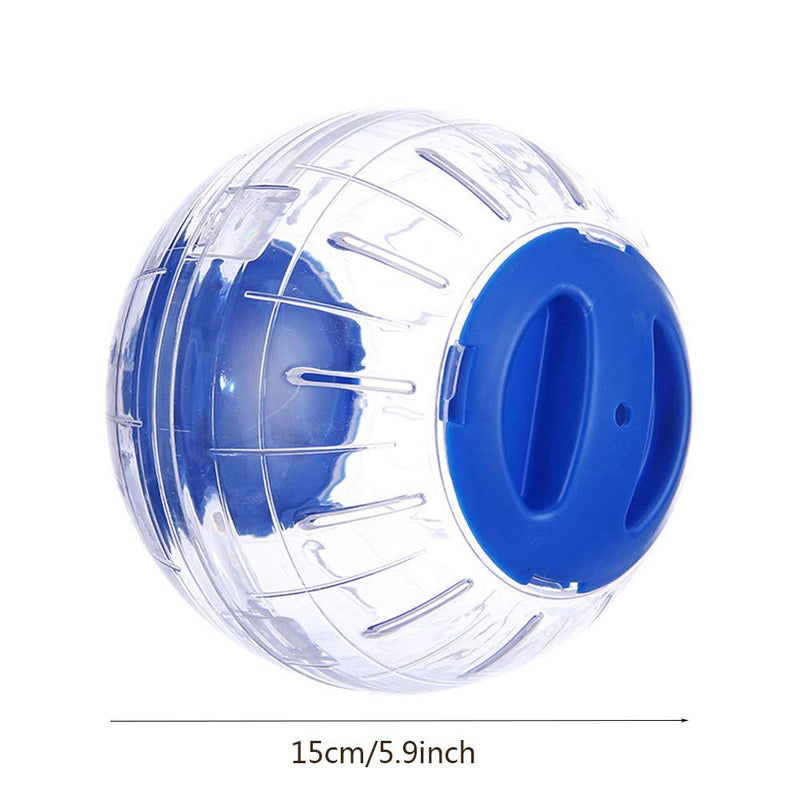 Hamster Big Run-About Exercise Ball with Stand 5.9 inch Transparent Hamster Ball Dog Special Toy Ball Lightweight, Breathable, Prevent Escape Suitable for Small Animals Azure blue - PawsPlanet Australia