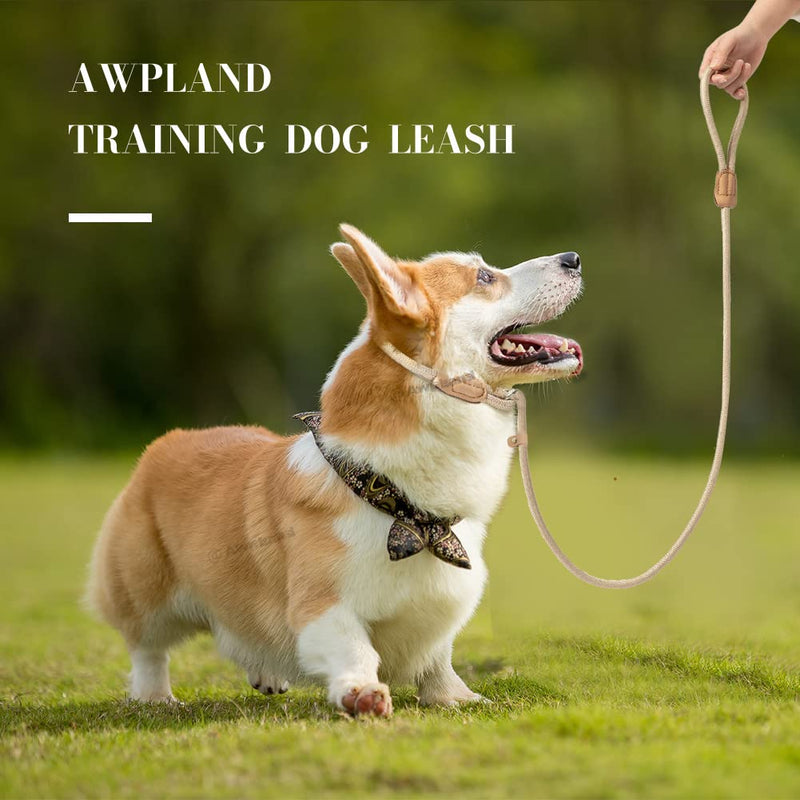 Awpland house leash for dogs, durable nylon slip leash dog with sling, training leash slip leash for large, medium and small dogs, prevents healing brown - PawsPlanet Australia