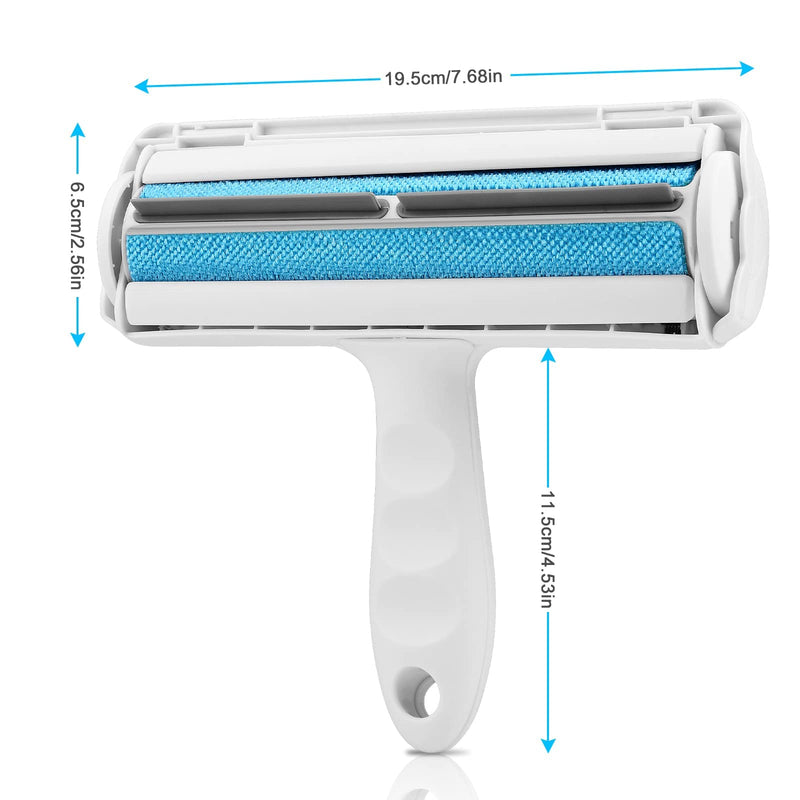 flintronic animal hair remover lint roller, lint roller for animal hair, lint roller for pet hair, lint brush, lint roller for dog hair, cat hair, reusable on sofa, clothing, carpet, furniture #1 blue - PawsPlanet Australia