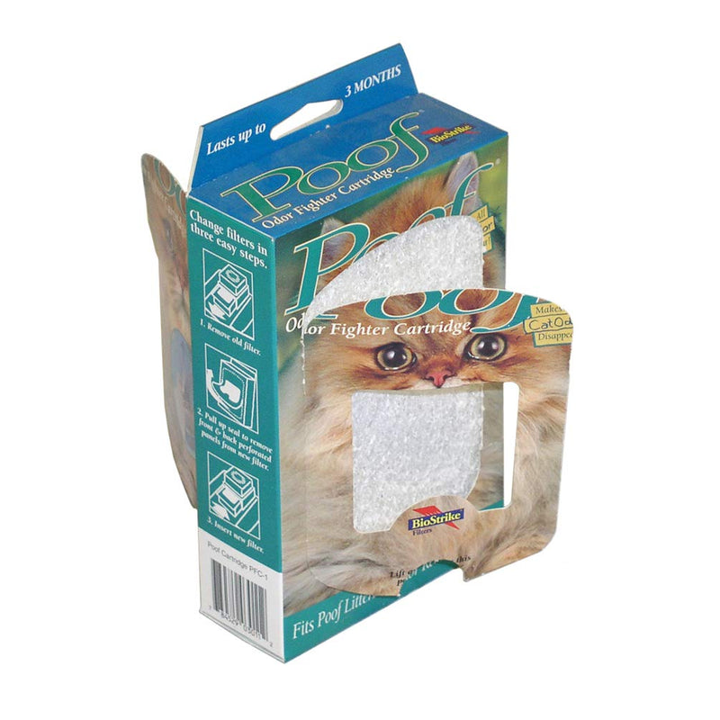 [Australia] - BioStrike Poof Replacement Filters for Poof Litter Box Odor Remover System (1 Count) 