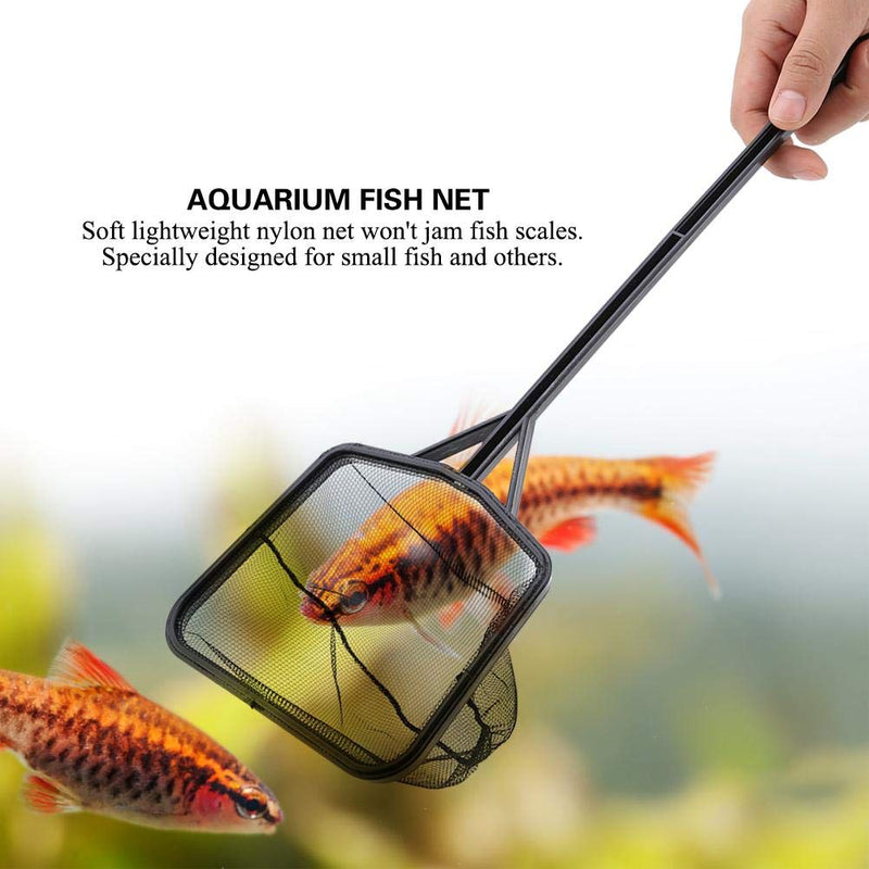 Yutiny Aquarium Fish Net Lightweight Nylon Meshy Fishing Net Fish Catching Mesh Fish Tank Square Fish Shrimp Net Aquarium Tool with Plastic Handle S - PawsPlanet Australia