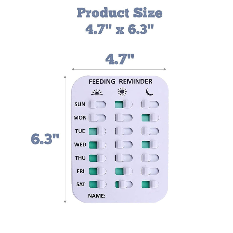 RBD Health Dog Feeding Reminder, Magnetic OR Double Sided Adhesive Application, Reminder with Weekdays AM/PM Indicators to Track and Prevent Over or Under Feeding of Pets - PawsPlanet Australia