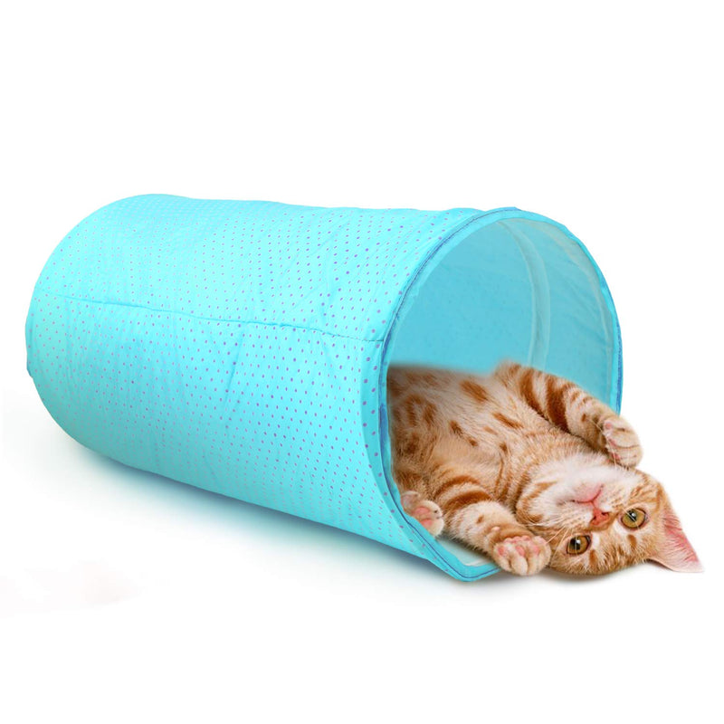 PAWISE Cat Tunnel Tube Cat Toys Cat Tunnel Bed Indoor Pop-up Collapsible Pet Tube Interactive Play Toy (Color Random) - PawsPlanet Australia