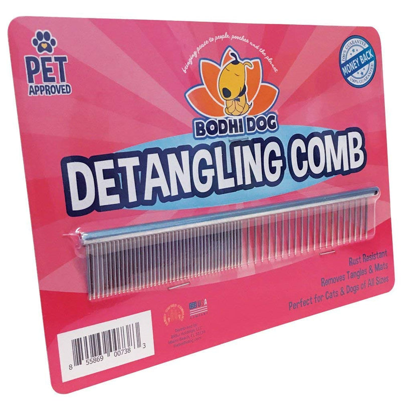 [Australia] - Premium Stainless Steel Metal Comb for Dogs and Cats | Detangler Grooming Brush for Pets with Short and Long Hair | Removes Knots, Tangles, Matted Fur and Knotted Hair 