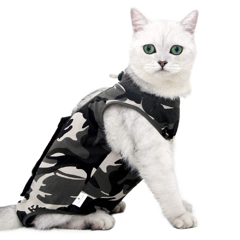 oUUoNNo Cat Wound Surgery Recovery Suit for Abdominal Wounds or Skin Diseases Post Surgery Pajama Suit E-Collar Alternative for Cats - PawsPlanet Australia