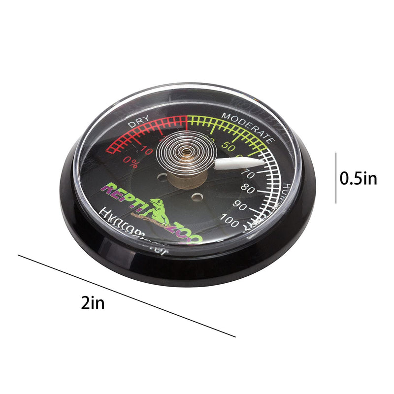 REPTI ZOO Reptile Terrarium Hygrometer,Dial Gauges Pet Rearing Box Hygrometer - PawsPlanet Australia