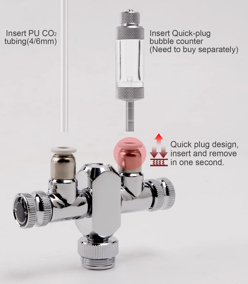 Clscea Aquarium Dedicated CO2 Splitter Regulator Valve 2 Way for Cylinder Generator - PawsPlanet Australia