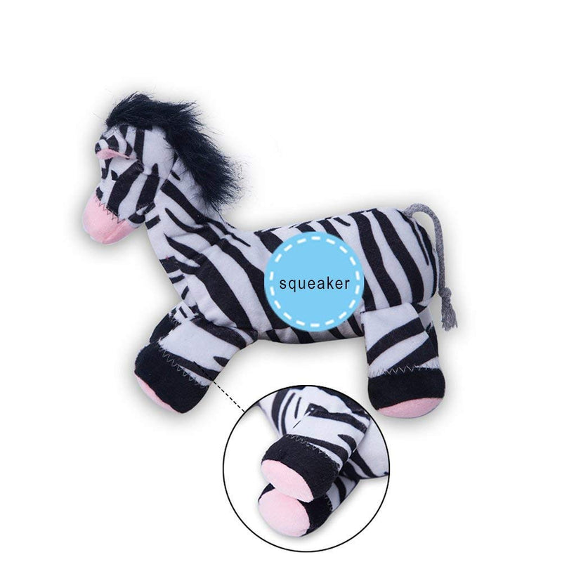 Pro Goleem Dog Toy Soft Pet Plush Squeaky Toys for boredom Puppy (zebra) Zebra - PawsPlanet Australia