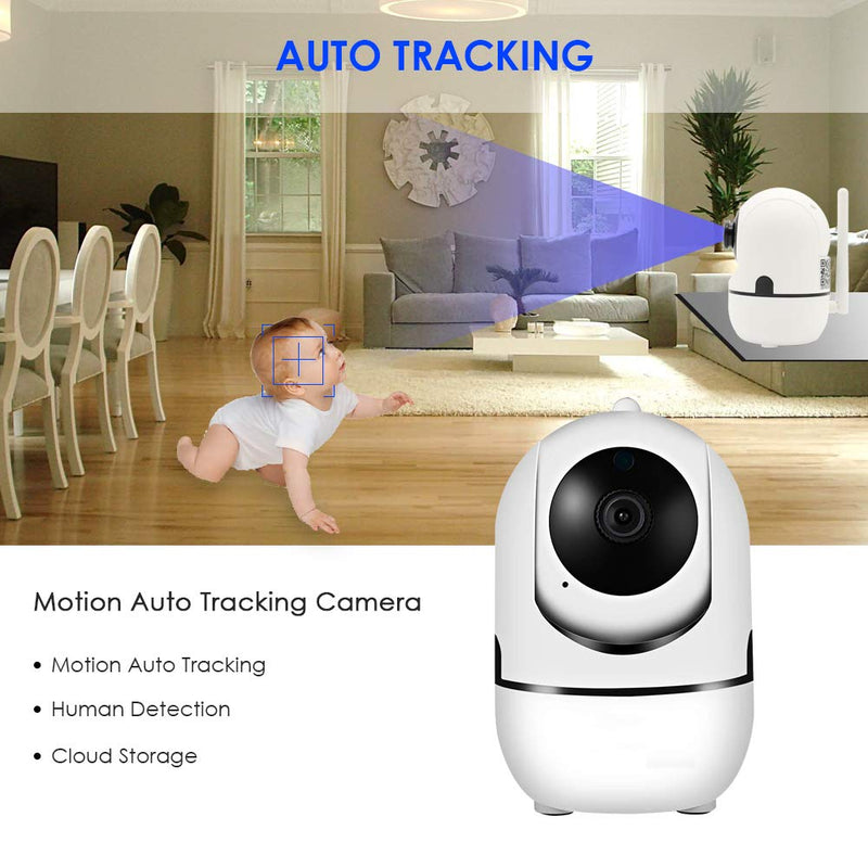 Video Baby Monitor Dog Camera WiFi Security Camera with Audio HD Pan/Tilt Indoor Auto-Tracking Night Vision Motion Detection 360 Degree Keep an Eye in Baby Room/pet/Dog/Puppy/cat/Nanny cam Home - PawsPlanet Australia