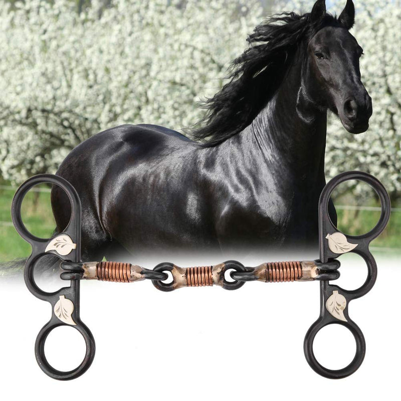 HEEPDD Snaffle Western Stainless Steel Black Snaffle Bit Training Stiff-Bit Copper Wire Wrapped Mouth - PawsPlanet Australia