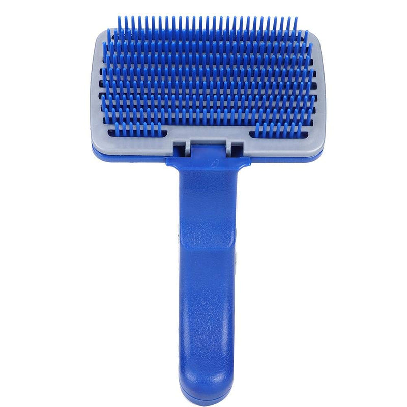 Pet Hair Comb Plastic Blue Pet Automatic Hair Removal Open Knot Comb Cleaning Care Accessories Hair Cleaning Brush for Cats Dogs - PawsPlanet Australia