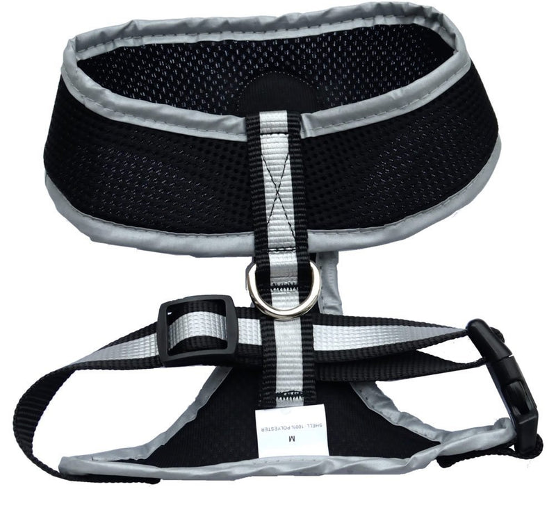 Lanyar Reflective Mesh Soft Dog Harness Safe Harness No Pull Pet Harnesses for Dogs,Size Runs Smaller,Small Fits 2-4lbs,Medium 6-10lbs Small Size: Neck 8" Black - PawsPlanet Australia